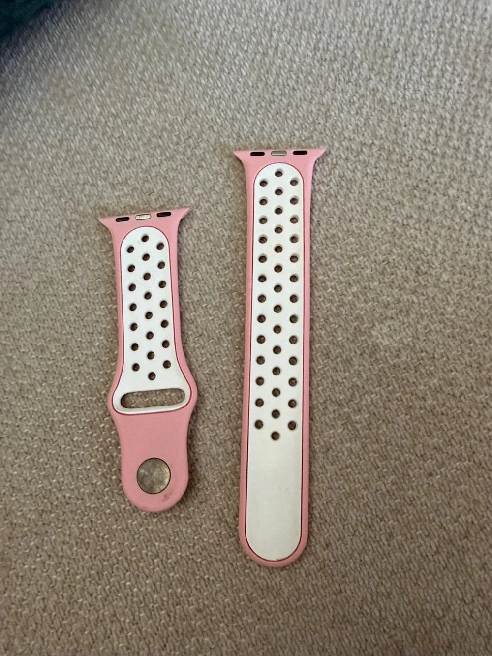 Apple Pink Dual-Tone Ventilated Silicone Watch Band